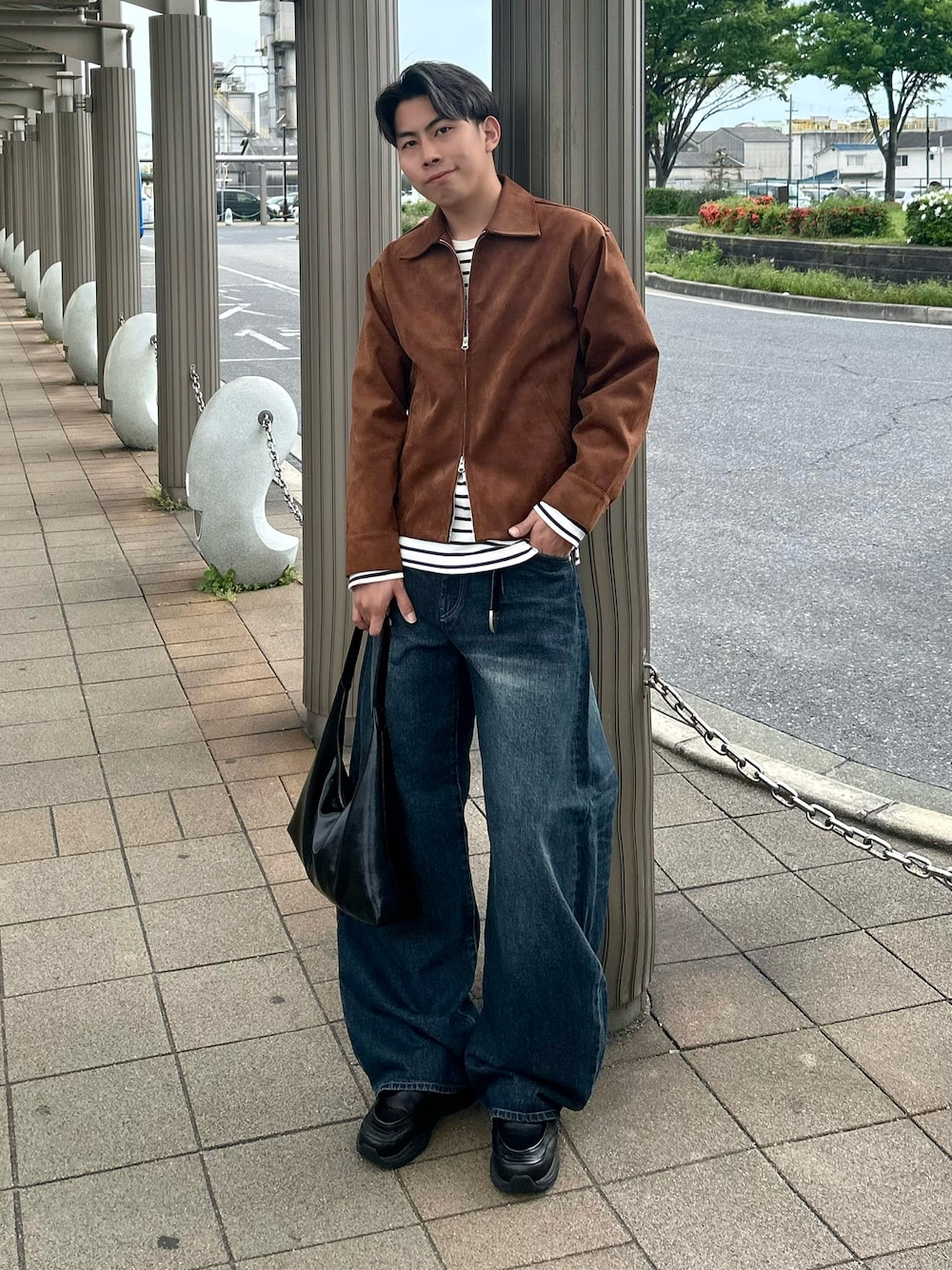 【新品タグ付】LURAKU シンセティックスエードジップジャケット L LURAKU（ルラク）の「【LURAKU】Synthetic Suede Zip Jacket / LURAKU