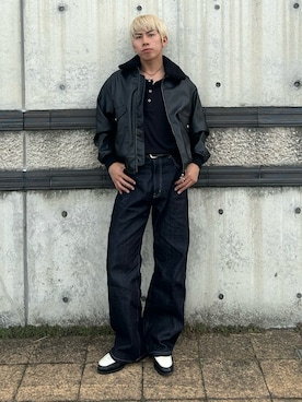 「アイテム（ブルゾン）」を使った、蘭丸さん（メンズ・175cm・20代）の秋コーディネート