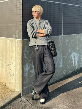 「アイテム（アクセサリー）」を使った、蘭丸さん（メンズ・175cm）の秋コーディネート