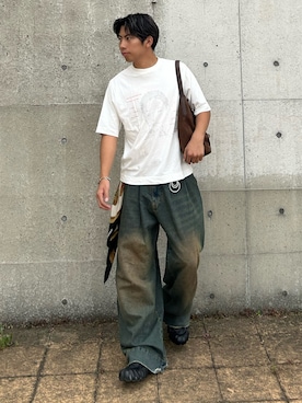 「SBG（エスビー）のアイテム」を使った、蘭丸さん（メンズ・175cm）の夏コーディネート