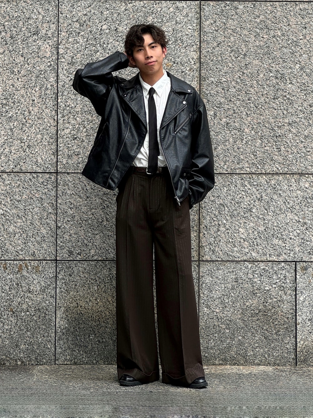 オーバーサイズ ダブルライダース ペイント オーバーサイズ