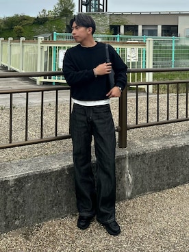 「Regen Glanz（レーゲングランツ）のアイテム」を使った、蘭丸さん（メンズ・175cm）の春コーディネート