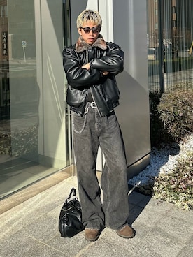 「アイテム（その他アウター）」を使った、蘭丸さん（メンズ・175cm・20代）の冬コーディネート