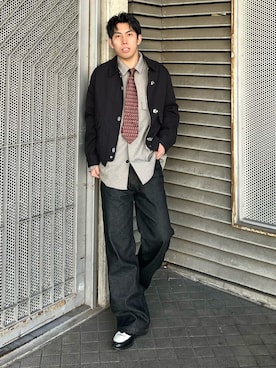 「アイテム（アクセサリー）」を使った、蘭丸さん（メンズ・175cm）の春コーディネート