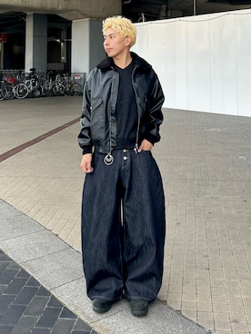 「アイテム（財布/小物）」を使った、蘭丸さん（メンズ・175cm）の冬コーディネート