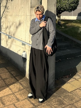 「アイテム（キーケース/キーアクセサリー、ベージュ系）」を使った、蘭丸さん（メンズ・175cm）の秋コーディネート