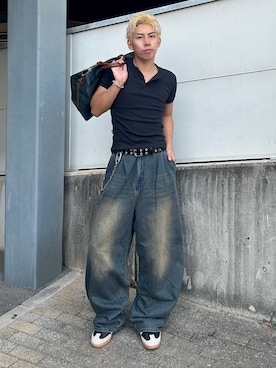 「AVIREX（アヴィレックス）のアイテム」を使った、蘭丸さん（メンズ・175cm）の夏コーディネート