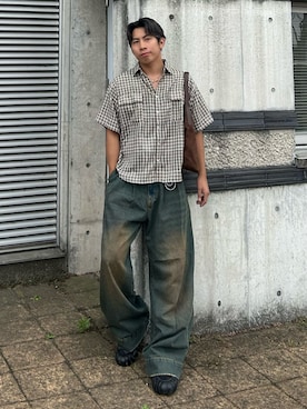 「soerte（ソエルテ）のアイテム」を使った、蘭丸さん（メンズ・175cm）の夏コーディネート