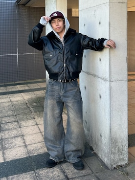 「アイテム（リング）」を使った、蘭丸さん（メンズ・175cm・20代）の秋コーディネート