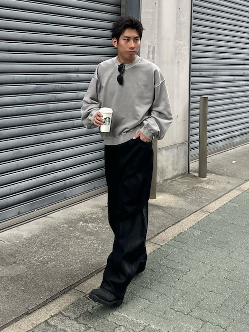 Chikashitsu +】cropped washing sweat / 【チカシツプラス