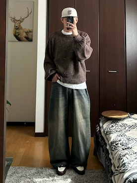 「アイテム（ブレスレット）」を使った、蘭丸さん（メンズ・175cm）の秋コーディネート