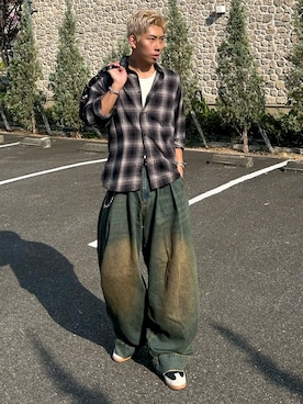 蘭丸さん（骨格ストレート・メンズ・175cm）の夏コーディネート
