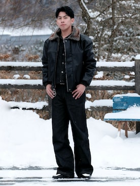 蘭丸さん（メンズ・175cm）の冬コーディネート