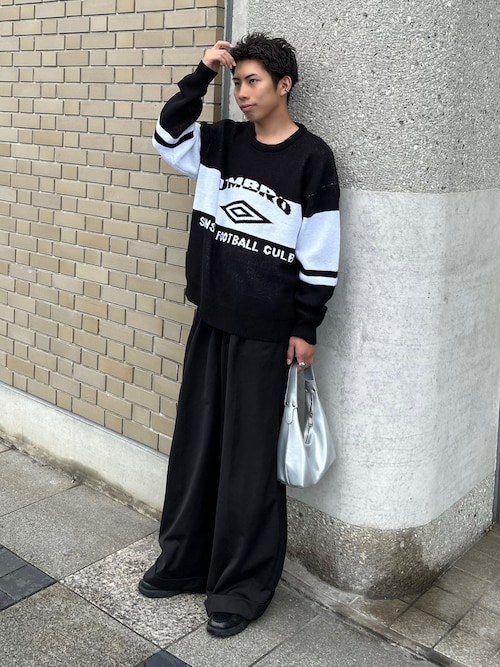 UMBRO SINSS オーバーサイズニット ブラック　完売品 sinss UMBRO × SINSS オーバーサイズ ニット 【公式通販】