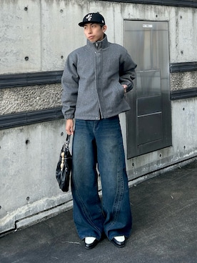 「アイテム（イヤーカフ）」を使った、蘭丸さん（メンズ・175cm・20代）の秋コーディネート