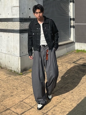 蘭丸さん(メンズ・175cm)の春コーディネート