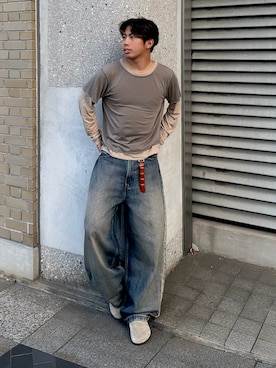 「AAKAM（アーカム）のアイテム」を使った、蘭丸さん（メンズ・175cm）の夏コーディネート
