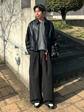 蘭丸さん(メンズ・175cm)の春コーディネート