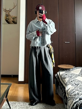 「アイテム（インテリア）」を使った、蘭丸さん（メンズ・175cm）の秋コーディネート