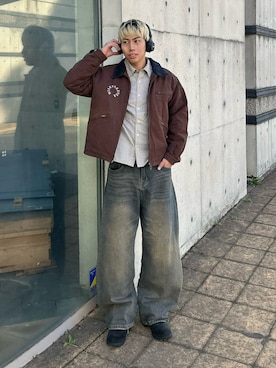 「アイテム（リング）」を使った、蘭丸さん（メンズ・175cm・20代）の秋コーディネート