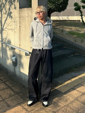 「アイテム（イヤーカフ）」を使った、蘭丸さん（メンズ・175cm）の秋コーディネート