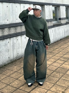「アイテム（キーケース/キーアクセサリー）」を使った、蘭丸さん（メンズ・175cm・20代）の秋コーディネート