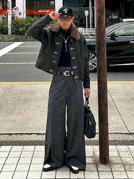 「アイテム（ブルゾン）」を使った、蘭丸さん（メンズ・175cm・20代）の秋コーディネート