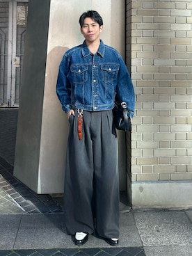 「アイテム（アクセサリー）」を使った、蘭丸さん（メンズ・175cm）の春コーディネート