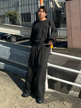 「Chikashitsu +（チカシツプラス）のアイテム」を使った、蘭丸さん（メンズ・175cm）の春コーディネート