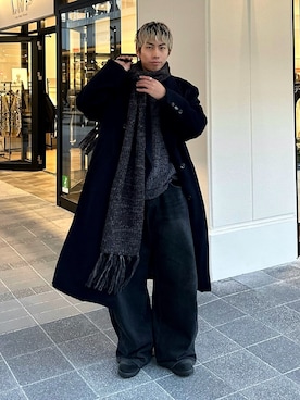 「アイテム（ブレスレット）」を使った、蘭丸さん（メンズ・175cm）の冬コーディネート