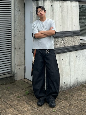 Studs Design Rigid Curve Denim / スタッズデザインリジットカーブ