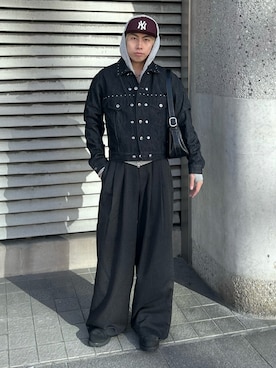 「ANDER HUNK（アンダーハンク）のアイテム」を使った、蘭丸さん（メンズ・175cm）の冬コーディネート