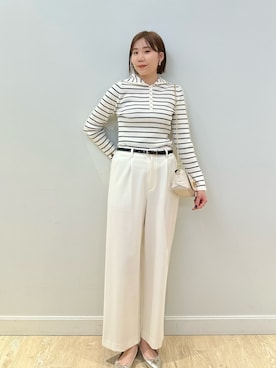 「白パン」｜sakakibaraさん（レディース・168cm）の秋コーディネート