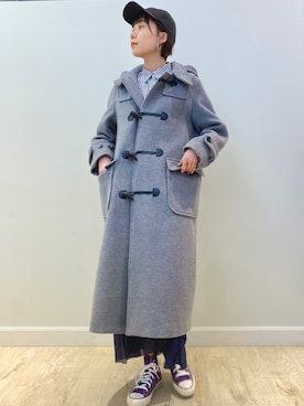 「アイテム（ダッフルコート）」を使った、sakakibaraさん（レディース・168cm）の冬コーディネート