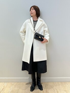 「NOLLEY’S Sophi（ノーリーズソフィ）のアイテム（チェスターコート）」を使った、sakakibaraさん（レディース・168cm）の冬コーディネート