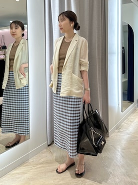 「アイテム（テーラードジャケット）」を使った、sakakibaraさん（レディース・168cm）の夏コーディネート
