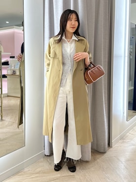 「NOLLEY’S Sophi（ノーリーズソフィ）のアイテム（トレンチコート）」を使った、sakakibaraさん（レディース・168cm）の冬コーディネート