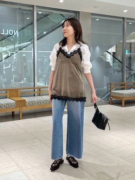 「レースキャミ」｜sakakibaraさん（レディース・168cm）の秋コーディネート