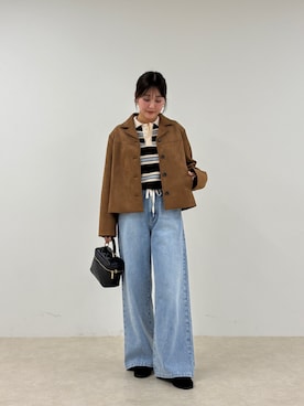 「アイテム（ダウンジャケット/コート）」を使った、chiharuさん（レディース・156cm）の秋コーディネート
