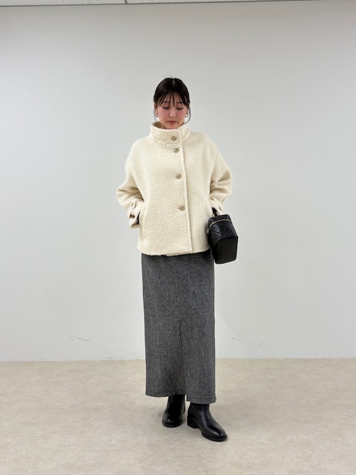 セール】ループシャギースタンドカラーコート（その他アウター