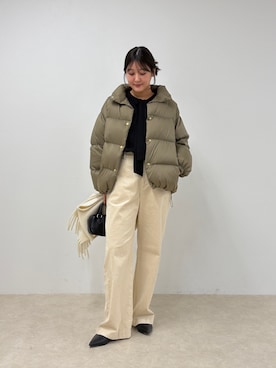 「アイテム（マフラー）」を使った、chiharuさん（レディース・156cm）の秋コーディネート