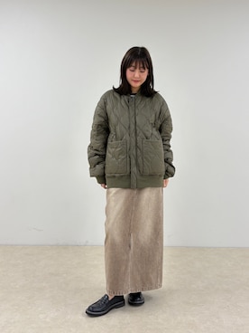 「アイテム（ダウンジャケット/コート）」を使った、chiharuさん（レディース・156cm）の秋コーディネート