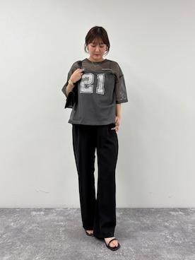 「韓国コーデ」｜「アイテム（アクセサリー）」を使った、chiharuさん（レディース・156cm）の春コーディネート
