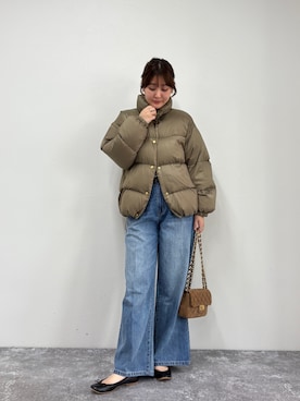 「fredy emue（フレディエミュ）のライトオンスFRセミワイドデニムパンツ（デニムパンツ）」を使った、chiharuさん（レディース・156cm）の夏コーディネート