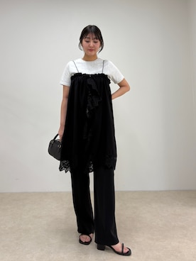 「Tシャツ/カットソー」｜chiharuさん（レディース・156cm）の夏コーディネート