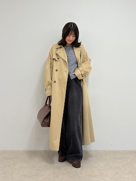 「アイテム（トレンチコート）」を使った、chiharuさん（レディース・156cm）の夏コーディネート