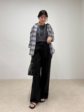 「アイテム（チノパンツ）」を使った、chiharuさん（骨格ストレート・レディース・156cm）の夏コーディネート