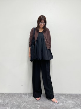 「韓国コーデ」｜「アイテム（キャミソール）」を使った、chiharuさん（レディース・156cm）の春コーディネート