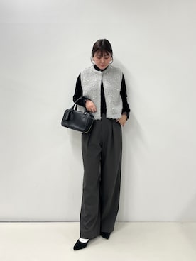 「タートルネック」｜「アイテム（その他トップス）」を使った、chiharuさん（レディース・156cm）の冬コーディネート