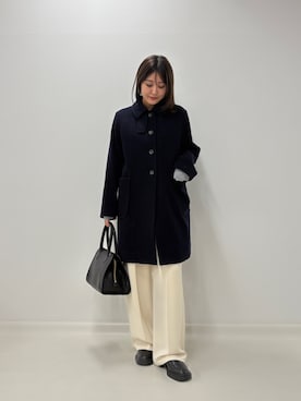 「アイテム（ダッフルコート）」を使った、chiharuさん（レディース・156cm）の秋コーディネート